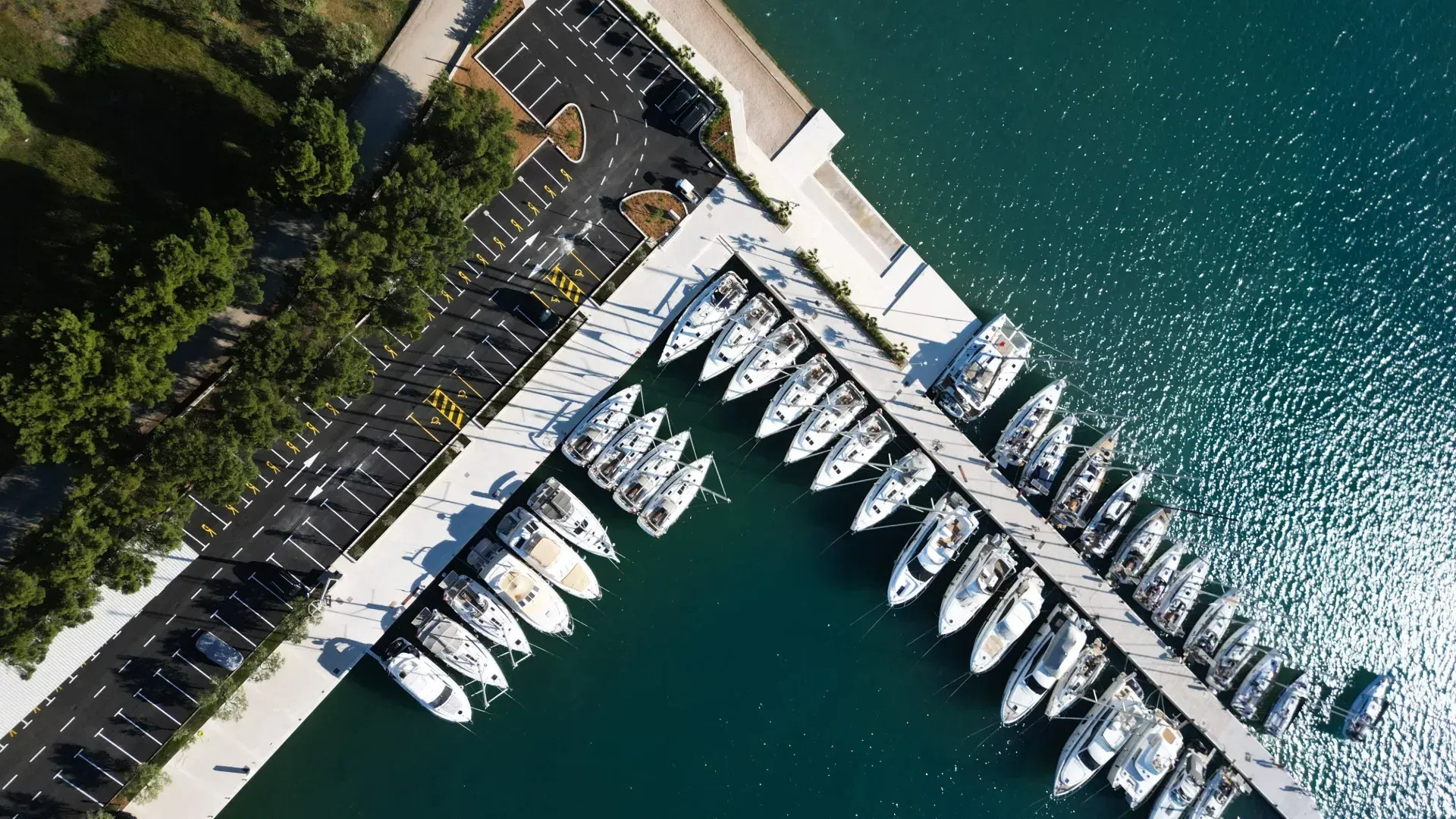 Marina Hramina with boats 