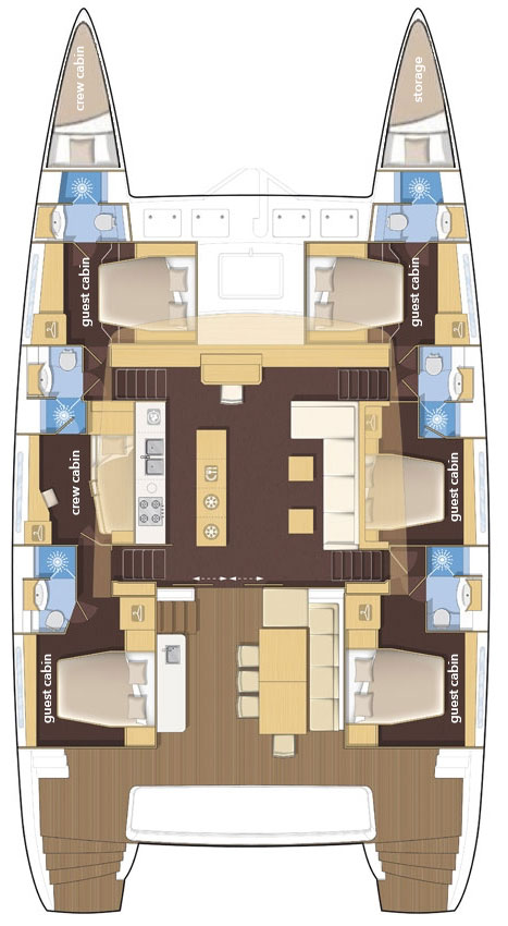Spacious layout of Adriatic Lion's interior, featuring modern design and elegant furnishings.