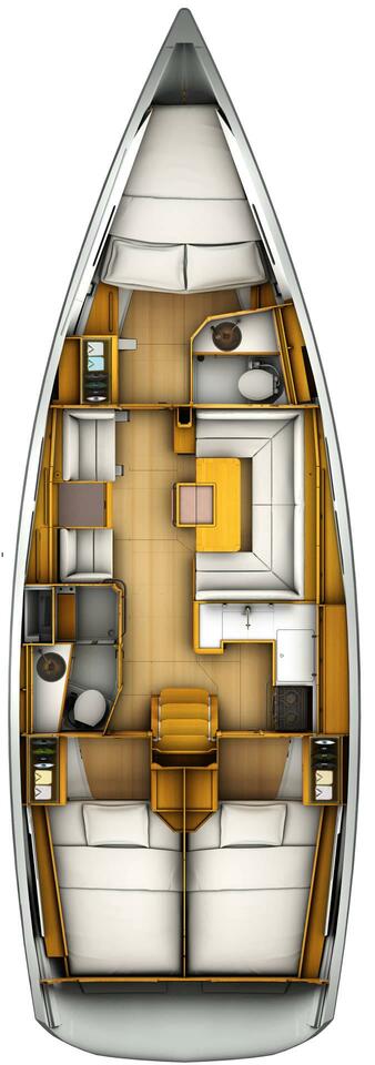 Spacious interior layout of Jillsee featuring modern furnishings and warm wood accents.