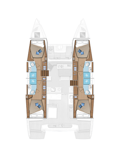 Spacious layout of Harmony's interior, featuring elegant furnishings and ample natural light.