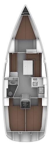 Spacious interior layout of Adora featuring modern kitchen and elegant design elements.