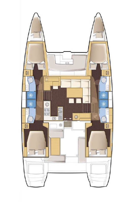 Luxurious interior layout of King Lewis featuring spacious living areas and modern amenities.