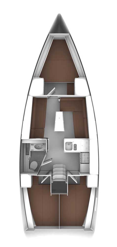 Spacious interior layout of Emira featuring modern design and functional amenities.