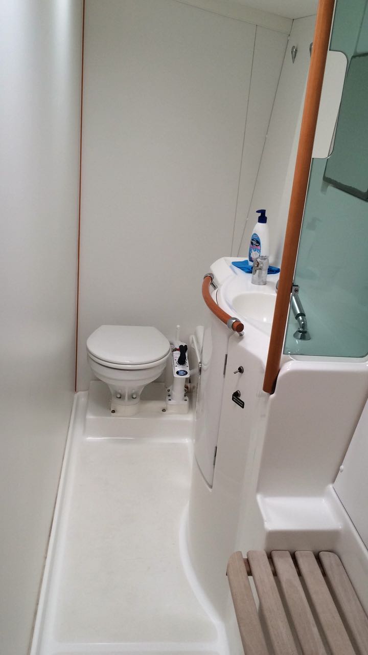 Luxurious bathroom in Vega featuring elegant finishes and modern fixtures for comfort.