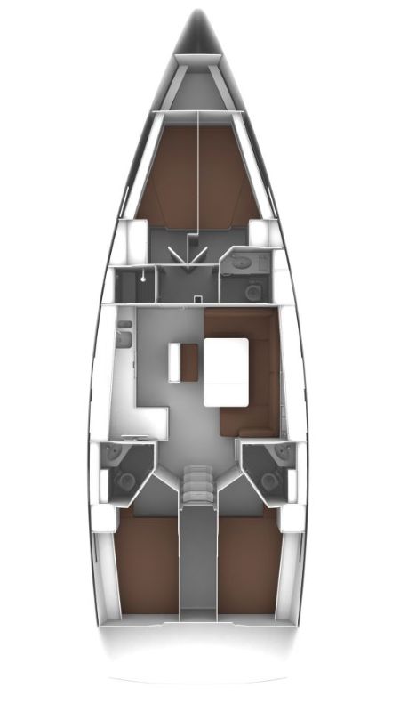 Spacious interior layout of Maslinova, featuring elegant materials and modern design.