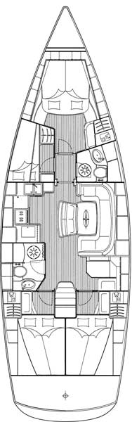 Sophisticated layout of Cristina's interior, featuring elegant furnishings and ample natural light.