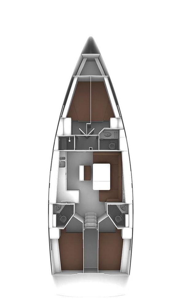 Spacious interior layout of Ioli featuring elegant materials and modern design elements.