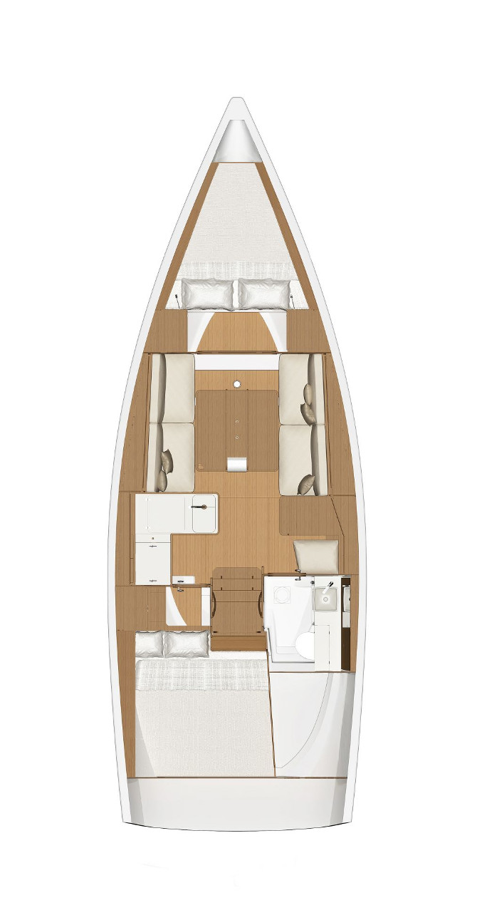 Spacious interior layout of Coconut Kiss featuring elegant furnishings and modern amenities.