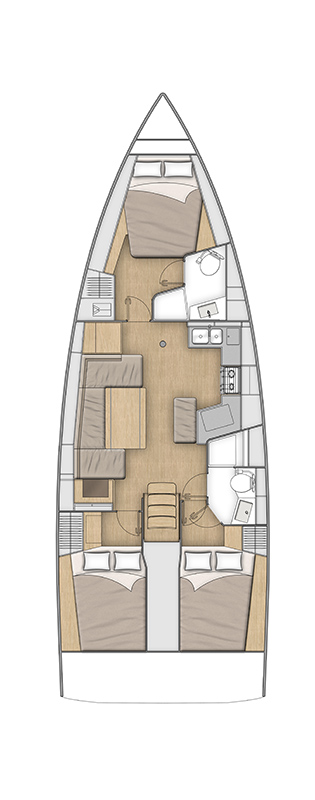 Spacious interior layout of Azorian featuring modern furnishings and natural light.