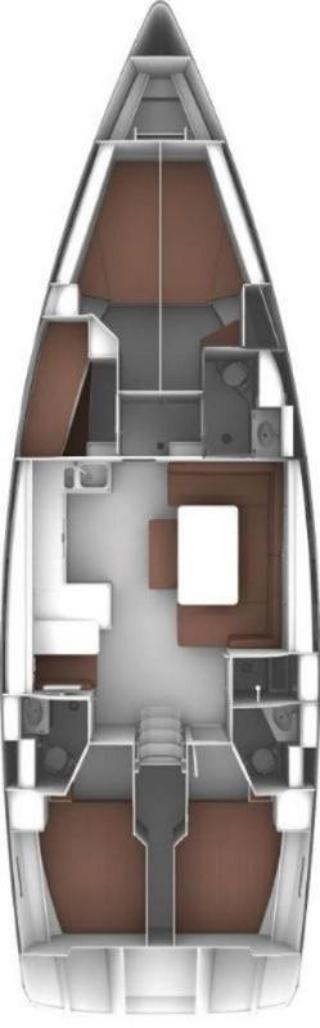 Elegant interior layout of Silence One featuring modern furnishings and efficient space utilization.
