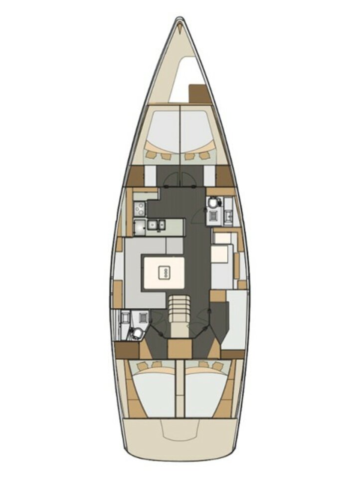 Spacious interior layout of Lena featuring elegant furnishings and modern design elements.
