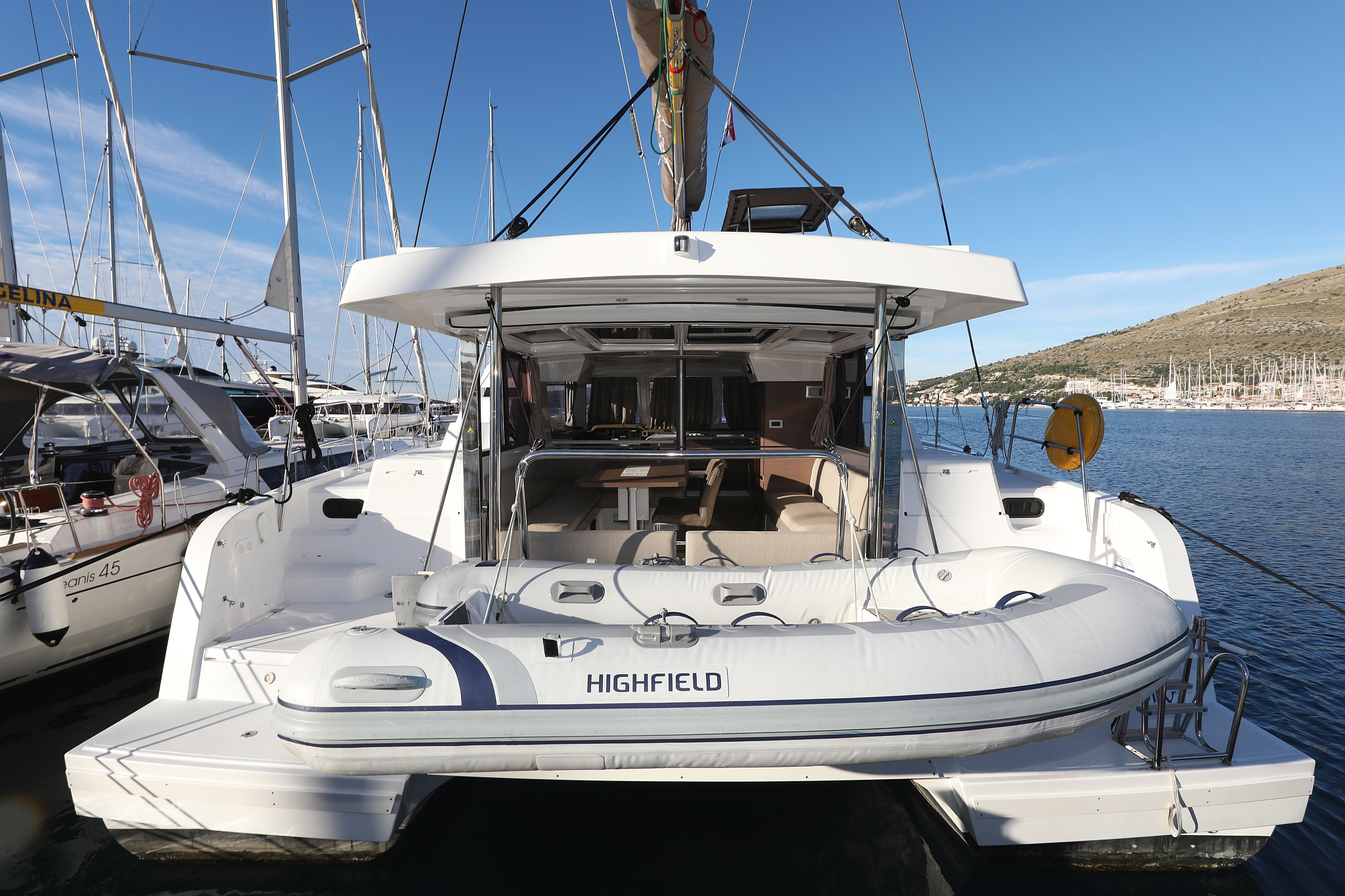 Sleek profile of 4 Friends showcasing a spacious, modern cockpit and luxurious amenities.