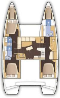 Luxurious interior layout of Serenity, featuring spacious living areas and elegant design.