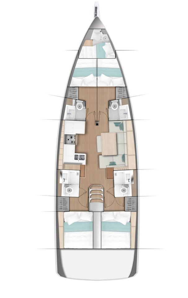 Spacious interior layout of Lydia featuring elegant furnishings and natural light.