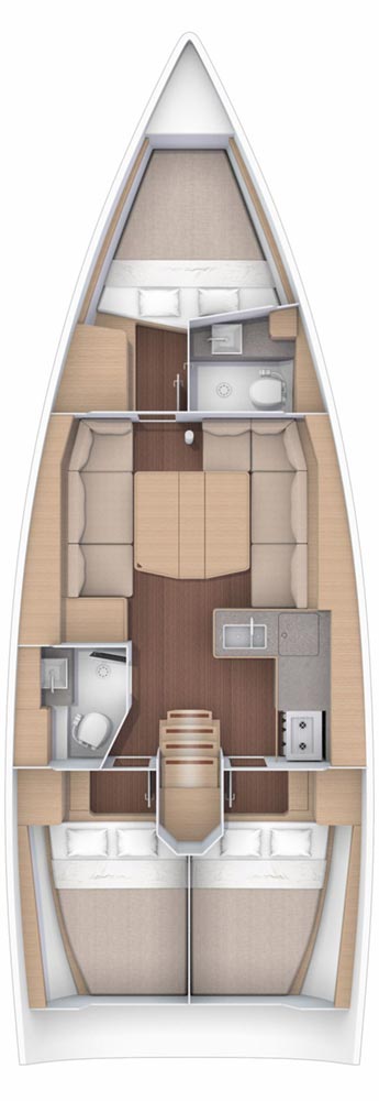 Luxurious interior layout of Dupina 23 featuring elegant furnishings and modern amenities.