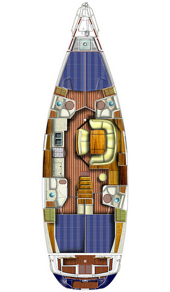 Elegant interior layout of Živa featuring luxurious seating and modern amenities.