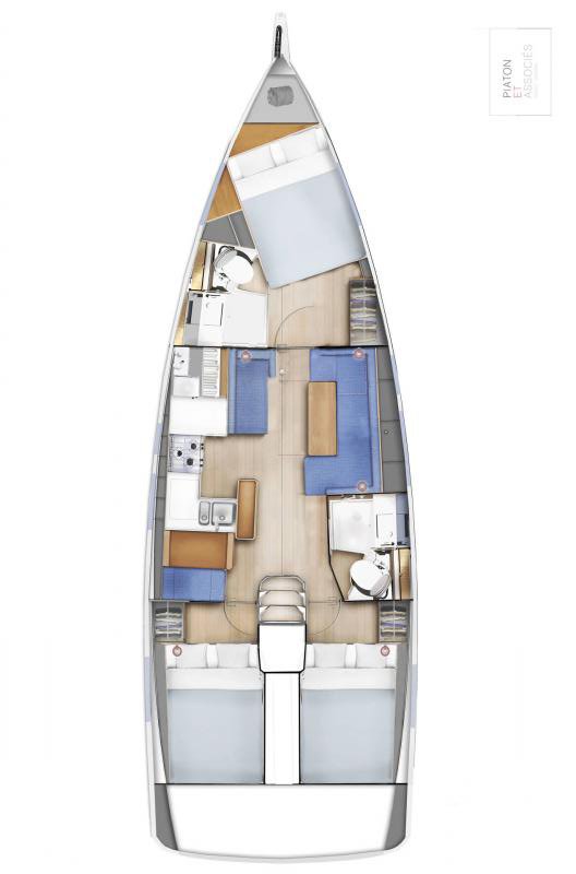 Spacious interior layout of Lucia featuring modern furnishings and elegant design elements.