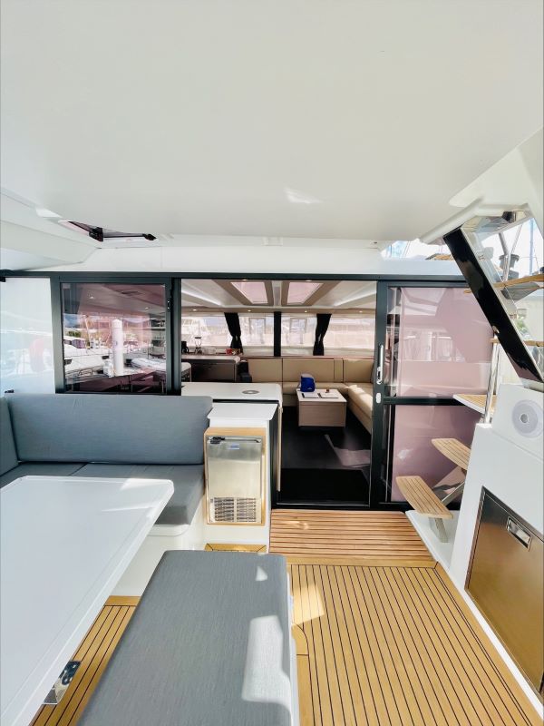 Spacious interior of Runny Babbit featuring modern furnishings and abundant natural light.