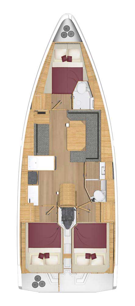 Spacious interior layout of Cloud Rider featuring elegant furnishings and natural light.