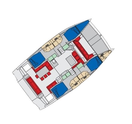 Spacious layout of the Barone yacht, showcasing elegant design and functional spaces.