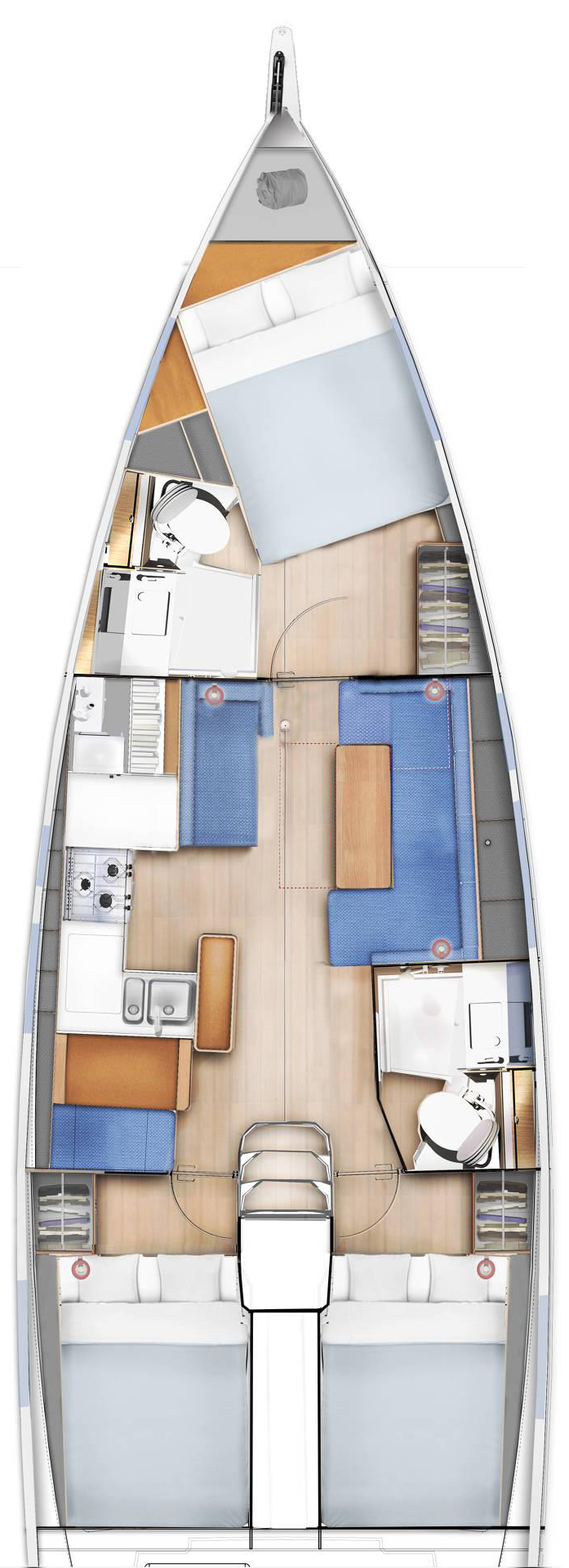 Spacious interior layout of Night Elli featuring modern furnishings and inviting atmosphere.
