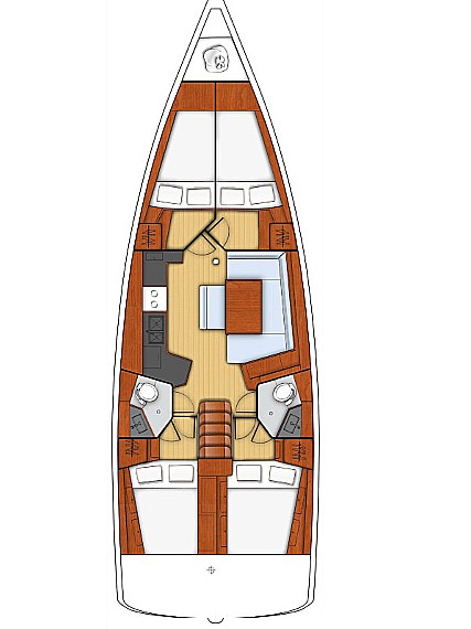 Spacious layout of Daedalus featuring elegant furnishings and natural light throughout.