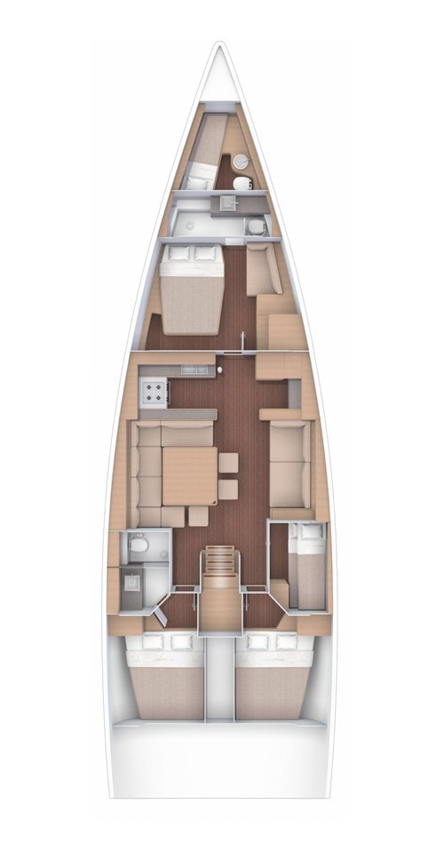 Spacious interior layout of Alpina featuring elegant materials and modern design elements.