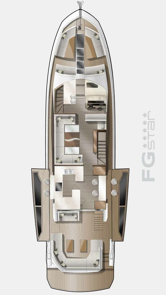 Spacious interior layout of FGstar, featuring elegant materials and ample natural light.