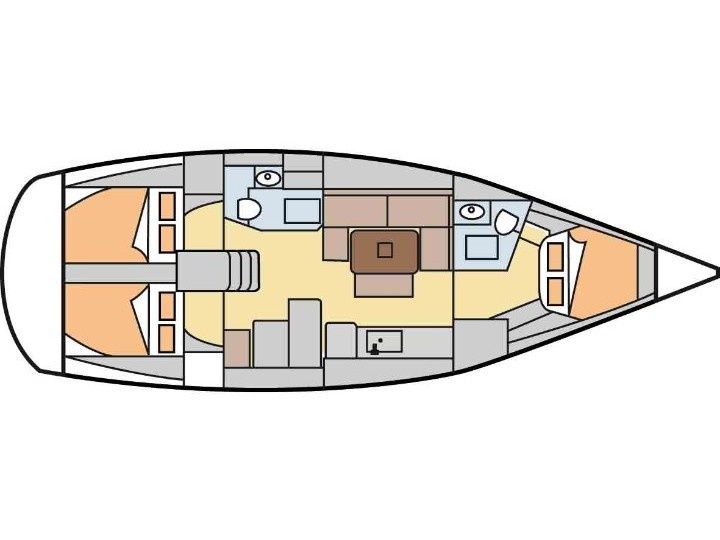 Spacious layout of Esen Mila featuring elegant living areas and well-appointed cabins.