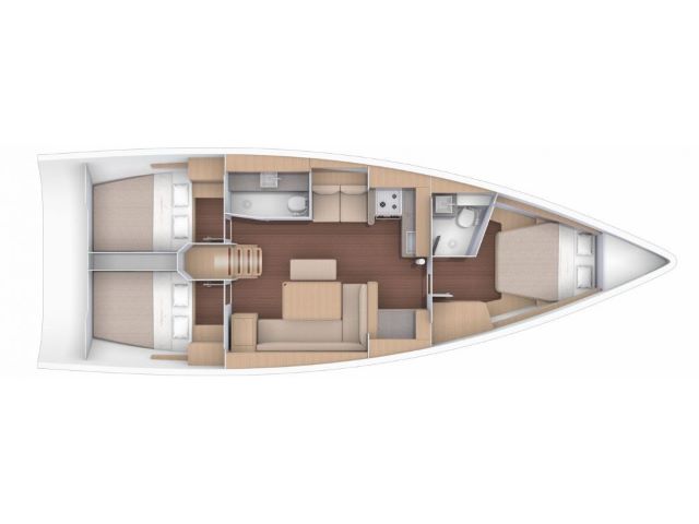Spacious interior layout of Dancer featuring elegant furnishings and modern amenities.