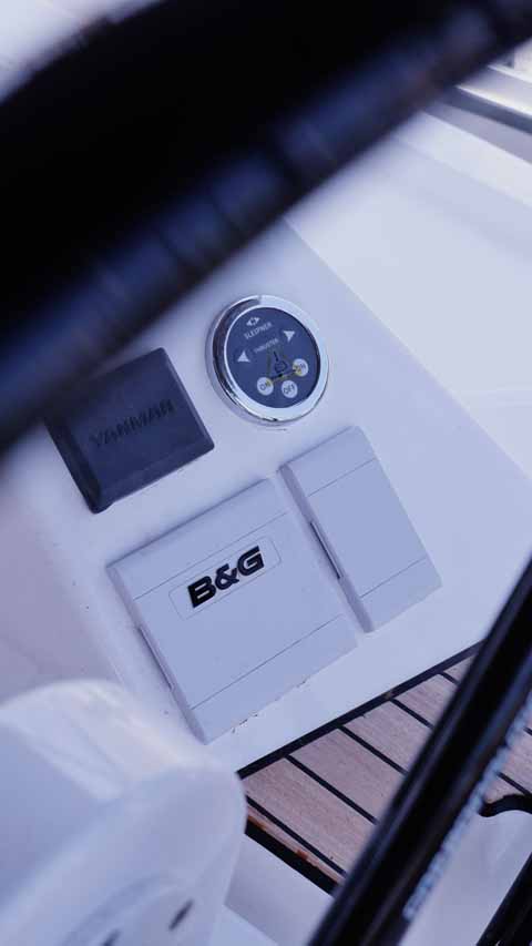Sleek control panel on Alesia, showcasing advanced navigation technology and modern design.