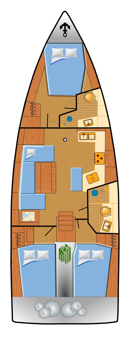 Spacious interior layout of Magic featuring elegant furnishings and inviting living areas.