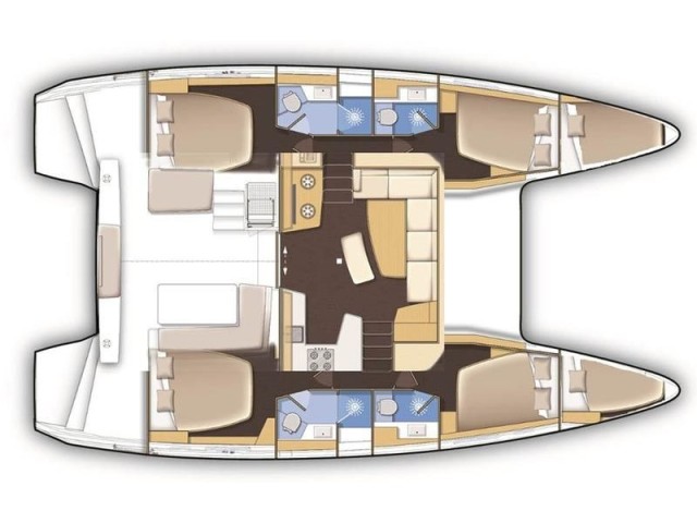 Luxurious interior layout of L42-20AR featuring elegant furnishings and spacious living areas.