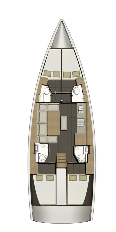 Stylish layout of Ocean Tango's interior, featuring spacious living areas and modern amenities.