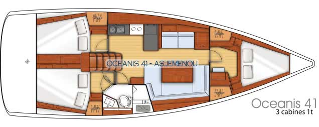 Spacious interior layout of Comfort featuring elegant furnishings and modern kitchen amenities.