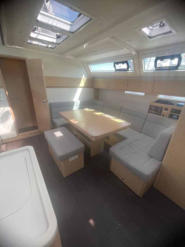 Sophisticated interior of Giovanna featuring sleek lines, natural light, and modern furnishings.