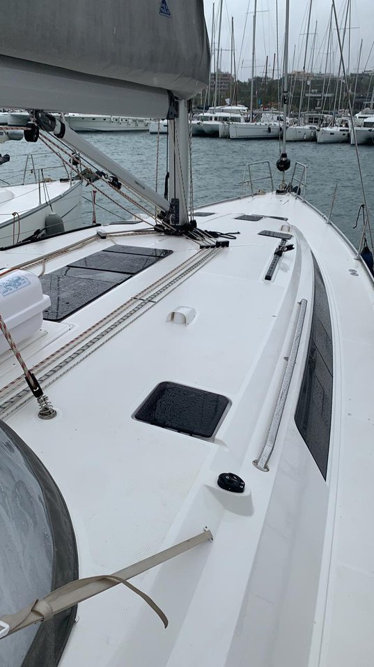 Sleek deck of Apollon showcasing polished surfaces and modern design elements.