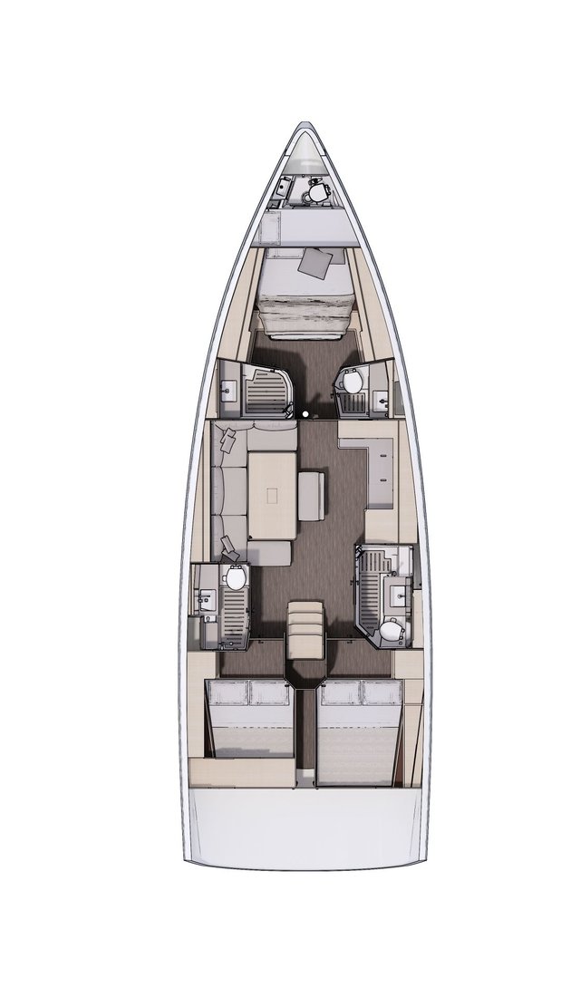Sarpico's elegant interior layout featuring spacious living areas and luxurious finishes.