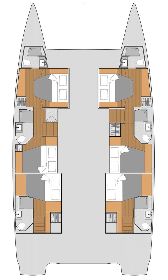 Spacious layout of Alizee's interior, featuring elegant materials and well-defined living areas.