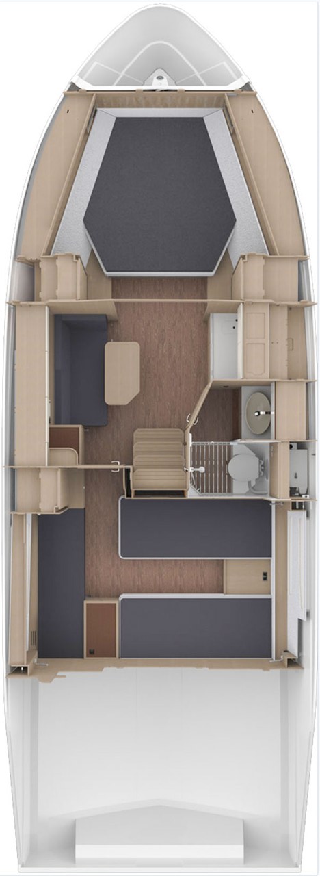 Spacious interior layout of Ostwind featuring modern furnishings and elegant design elements.