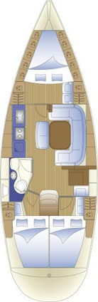 Spacious interior layout of Marija Katarina featuring modern furnishings and elegant design.