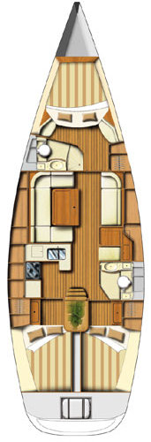Spacious and elegant interior layout of Leitmotiv II featuring rich wood finishes and natural light.