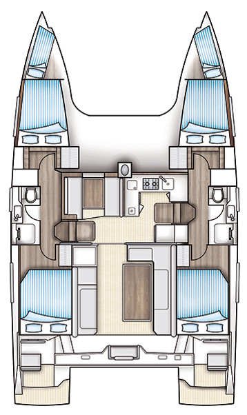 Spacious interior layout of Whale Symphony featuring elegant furnishings and modern amenities.