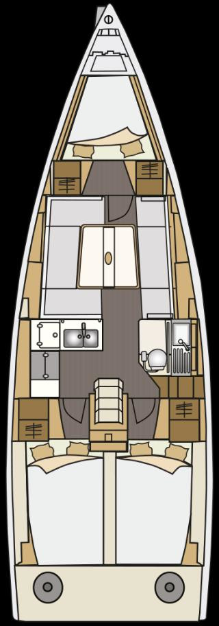 Spacious interior layout of Alisa featuring modern kitchen and cozy living area.