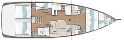 Spacious layout of the Teresa's interior, featuring modern furnishings and elegant design.