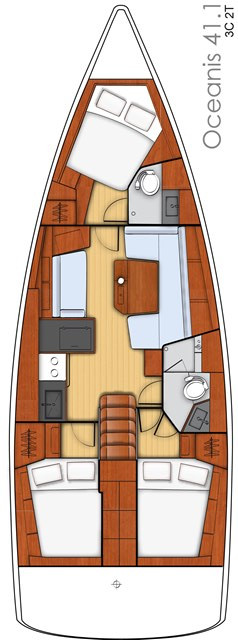 Luxurious interior layout of Norma featuring elegant furnishings and spacious living areas.