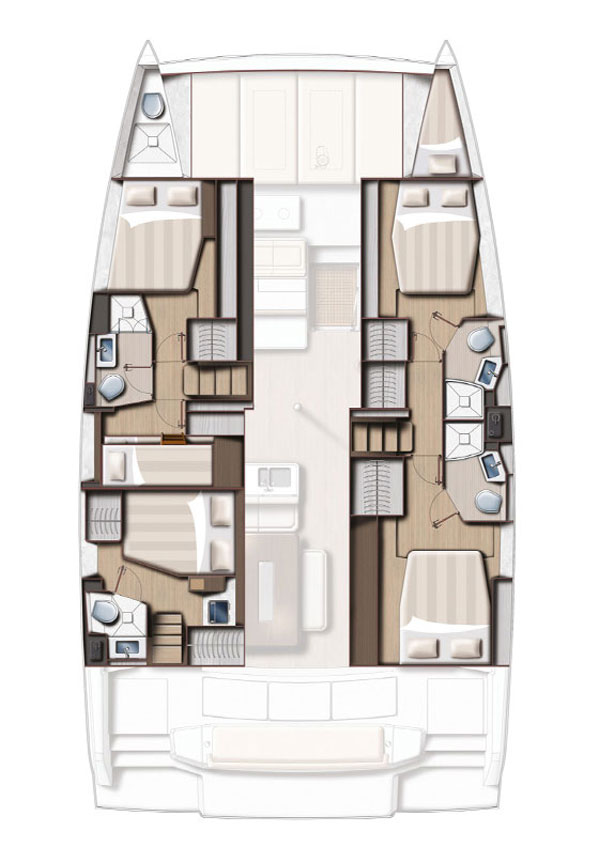 Spacious interior layout of Zen, featuring elegant materials and well-defined living areas.