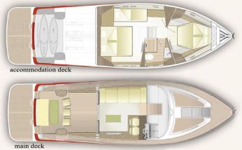 Spacious layout of Brioni's interior, featuring elegant furnishings and natural lighting.