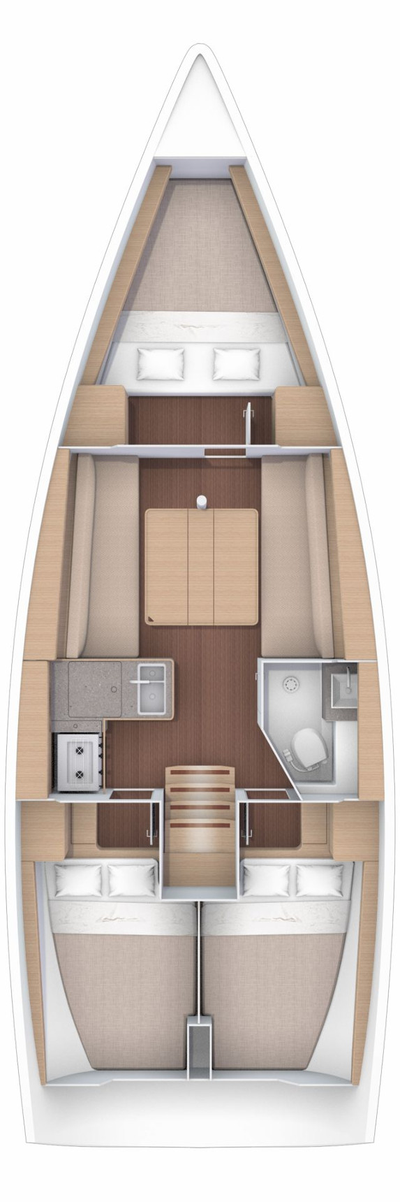 Spacious interior layout of Vanila featuring modern kitchen and cozy living area.