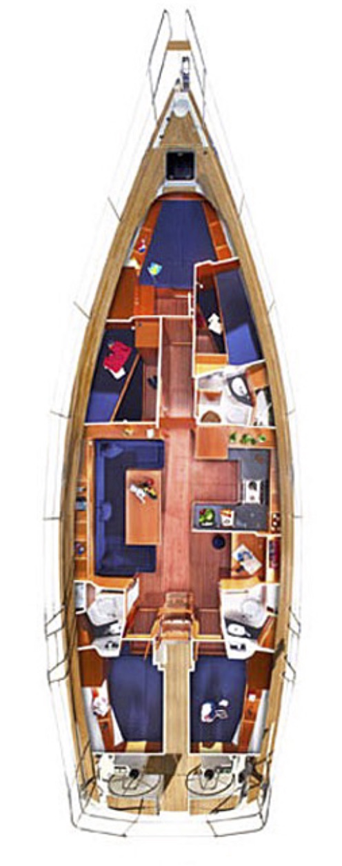 Spacious interior layout of Sea You featuring elegant furnishings and warm wood accents.